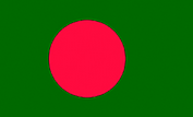 Drapeau vert avec rond rouge